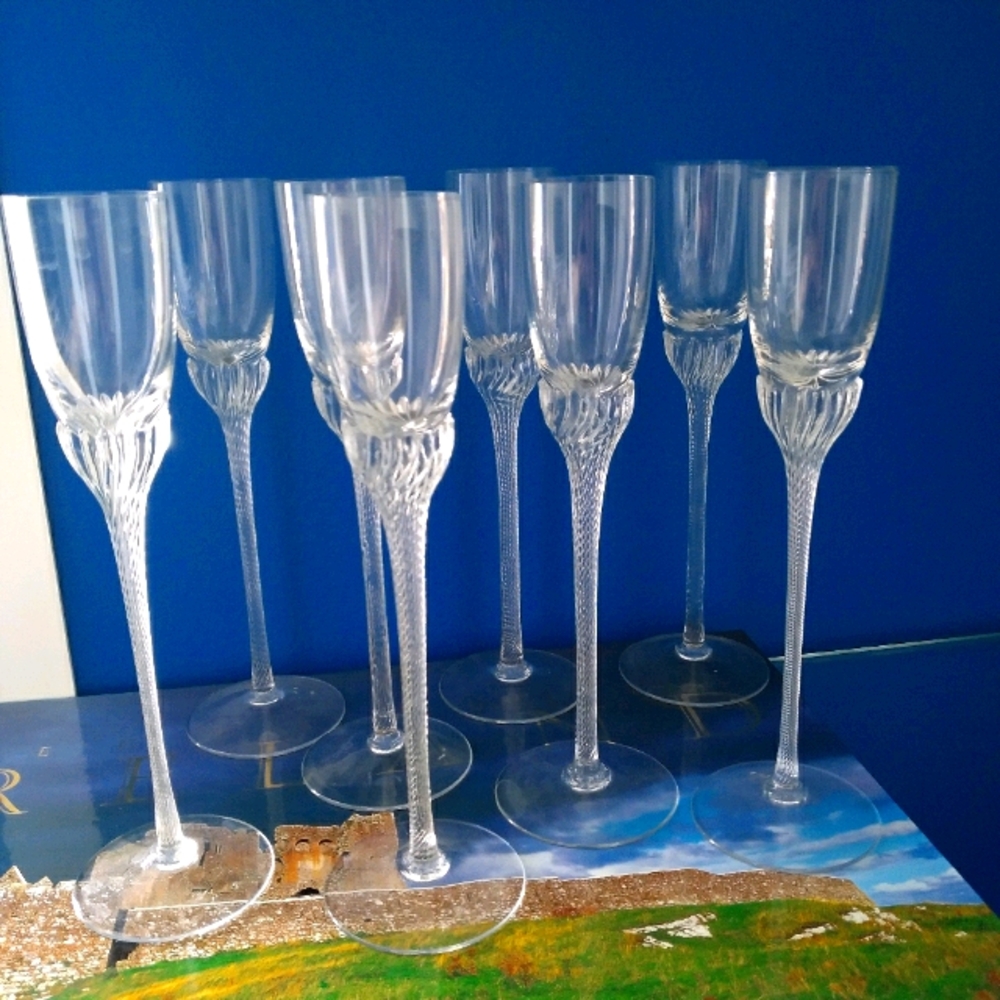 Long Stem Set Of Air Twist Toasting Glasses